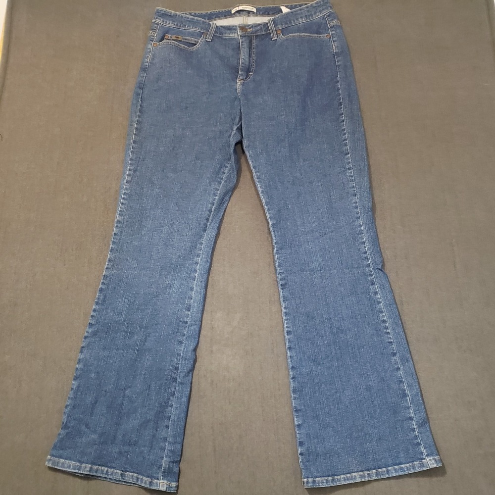 Lee Jeans Womens Size 14 Slender Secret Mid Rise Straight